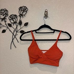 BURNT Orange Padded Bikini Top Size XS Adjustable Straps